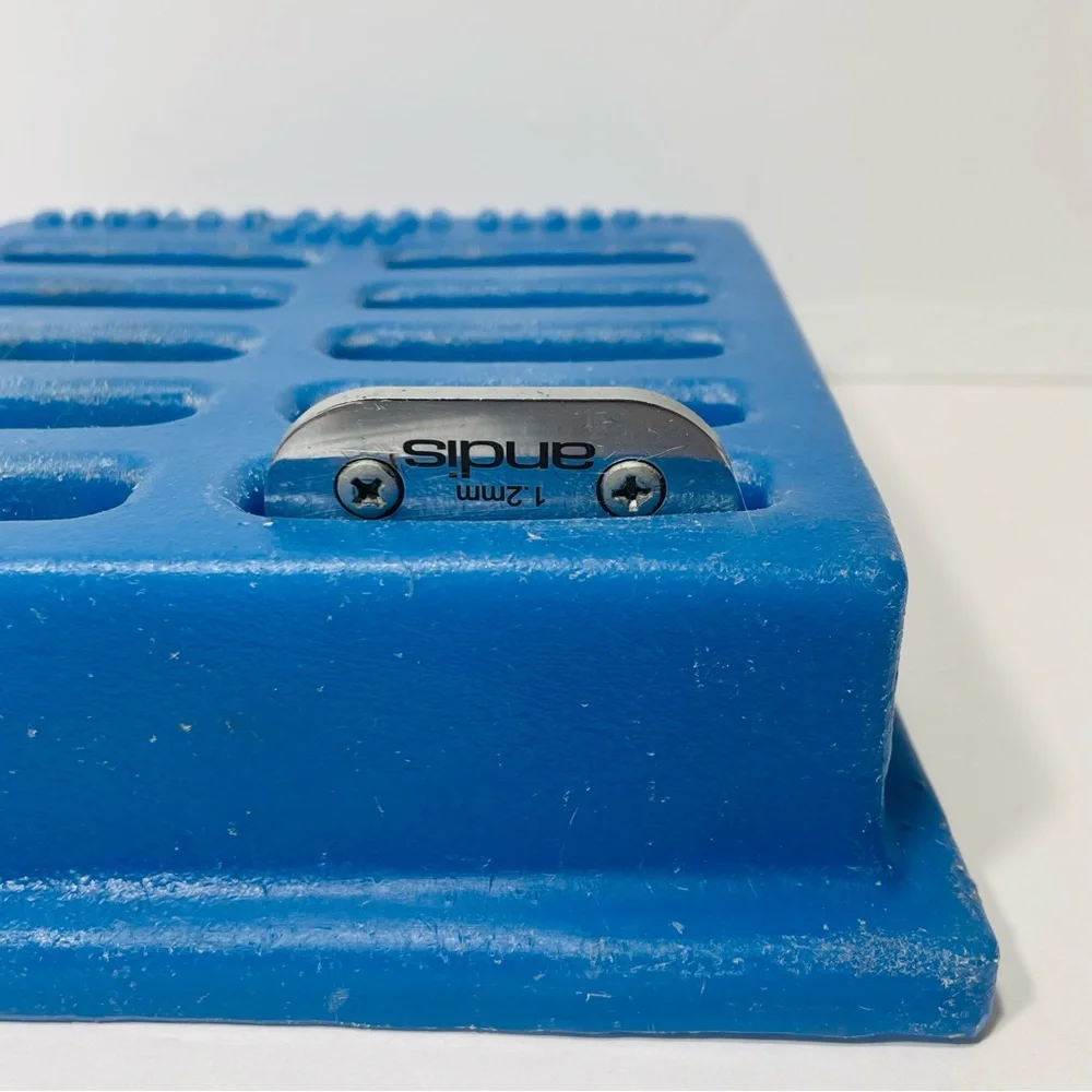Dog Grooming Blade Caddy Vintage Double K Blue 5353 Holds 10 Clipper Reg Blades